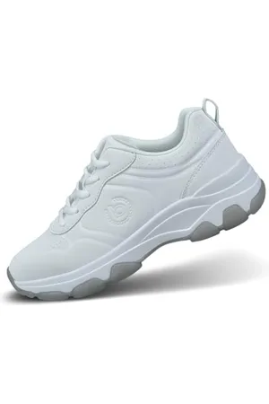 Bugatti Damen Weiße Chunky-Sneaker mit Logo-Prägung, perforiertem Design und Leichter Flexibilität, , 40 EU
