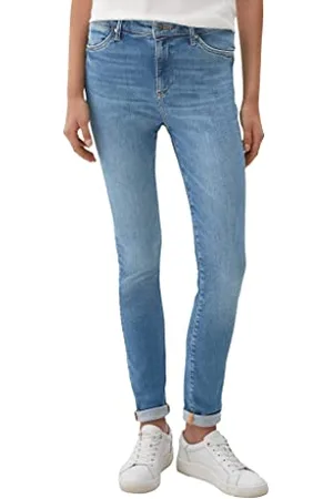 QS by s.Oliver Damen Jeans, Jeans Anny Super Skinny, Blue Denim, 36W / 34L EU