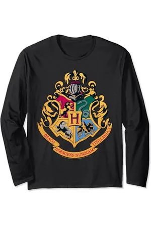 Harry Potter Hogwarts Crest Gold Langarmshirt