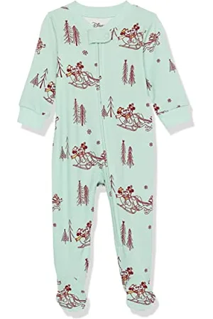 Amazon Disney | Marvel | Star Wars Unisex Baby Eng anliegender Pyjama aus Baumwolle mit Fuß, , 0-3 Monate