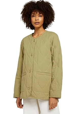 TOM TAILOR Damen Steppjacke mit Knopfleiste 1030081, , XS