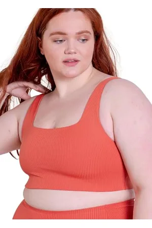 GIRLFRIEND COLLECTIVE Rib Tommy Sports Bra, Women’s Rib Ultra Soft Sports Bra, Without Underwire and Padding, for Running, Walking, Pilates, Sizes XXS-6XL