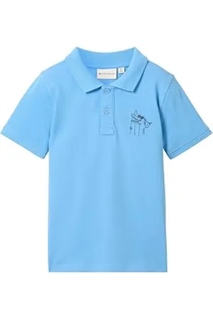 TOM TAILOR Jungen Kinder Basic Polo Shirt mit Dinosaurier-Print, japanese sky, 92/98