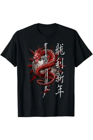 Spiral E Original - Orientalischer Drache - Gothic Dragon T-Shirt