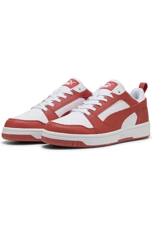 PUMA Rebound V6 Low Unisex Sneaker, White Red Fire, 40 EU