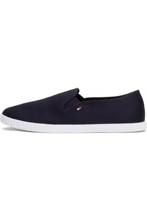 Tommy Hilfiger Damen Schuhe Canvas Slip-On Sneaker Slipper, Blau (Space Blue), 36
