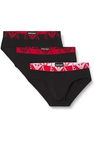 Emporio Armani Herren Bold Monogram 3-Pack Brief Slip, , XXL