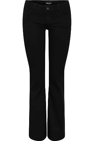 Pieces® Damen Pcpeggy Lw Flared Blc Jeans Noos Bc, , L / 32L