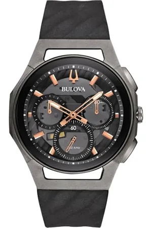 BULOVA Herren Analog Automatik Uhr mit Silikon Armband 98A162