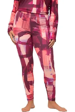Ulla Popken Damen Ski Funktionslegging Abstrakt Leggings, , 50W x 32L