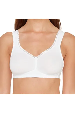 Susa Baumwoll BH Damen ohne Bügel Organic Cotton, Damen-BHs mit vorgeformten Cups, Optimaler Halt, Gepolsterte Träger
