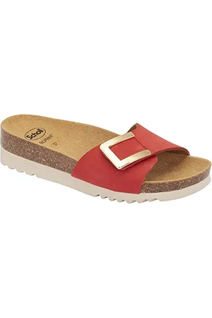 Scholl Damen Monterey Mule Sandale, Red, 36 EU