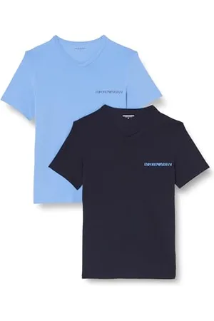 Emporio Armani Herren Core Logoband V-Neck 2-Pack T-Shirt, , M