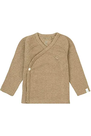Noppies Baby Unisex Baby U Tee Overlap ls Rib Nanyuki T-Shirt, Light Green Melange-N092, 68