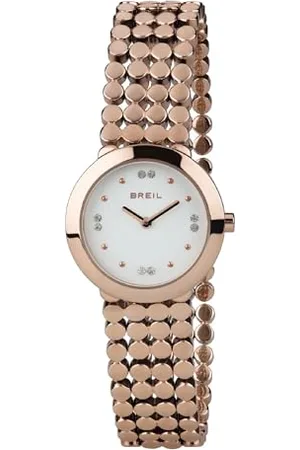Breil Uhr Damen Silk Ziffernblatt Weiss Bewegung NUR Zeit Quartz e Bracelet Farbiger Stahl PINK TW1767