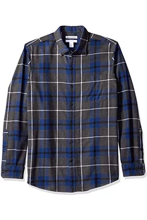 Amazon Herren Langarmhemd aus Flanell (in Übergröße erhältlich), , S