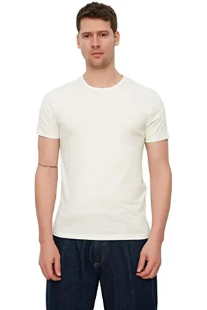 Trendyol Herren Basic Herren Slim Fit 100% Baumwolle Kurzarm Fahrrad T-Shirt, , 3XL