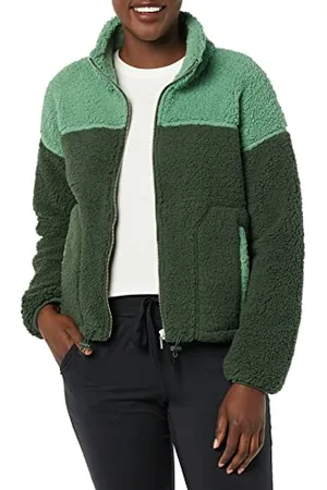 Amazon Damen Sherpa-Fleecejacke mit Langem Reißverschluss, , S