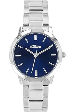 QS by s.Oliver Armbanduhr Damen Quarzuhr Analog, mit Edelstahl Armband, 3 bar Wasserdicht, Kommt in Uhren Geschenk Box