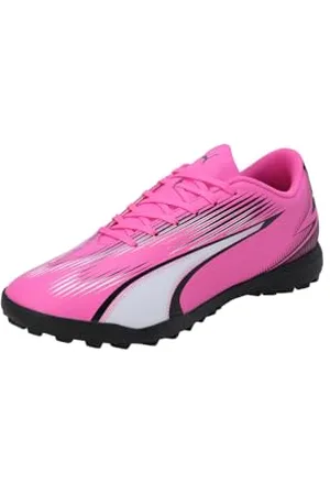 PUMA Unisex Ultra Play TT Soccer Shoe, Poison Pink White Black, 44.5 EU