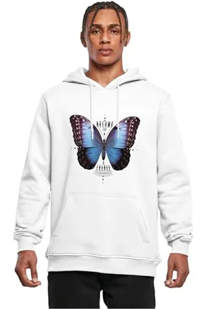 Mister Tee Herren Become The Change Butterfly Hoody S White