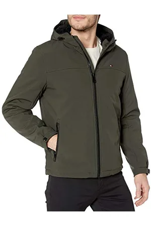 Tommy Hilfiger Herren Soft Shell Sherpa Lined Performance Jacket Daunenalternativer Mantel, , L