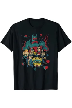 Spongebob SpongeBob Retro Superhero Group Poster T-Shirt
