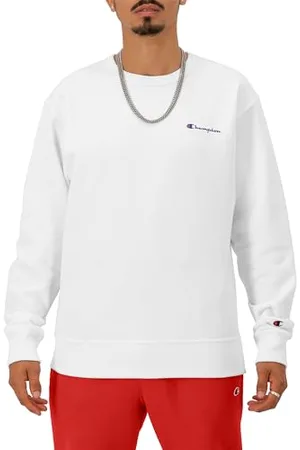 Champion Herren Crewneck, Powerblend Fleece, Hoodie for Men, Script Logo (Reg. Or Big & Tall) Sweatshirt, , Small