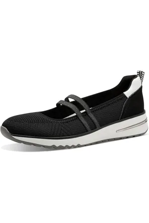 Marco Tozzi Damen Slipper mit Riemen Bequem, Schwarz , 39 EU