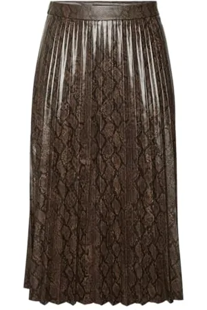 VERO MODA Damen Vmnita Hw Plisse Pl Snake Skirt Rock, , 44