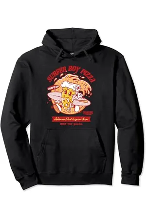 Stranger Things Surfer Boy Pizza Werbung Hot Delivery Vintage Pullover Hoodie