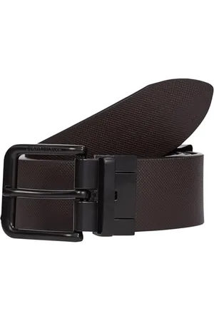 Calvin Klein Jeans Herren Gürtel Classic Leather Belt Eckige Schnalle aus Leder, Braun (Black/Bitter Brown), 115 cm
