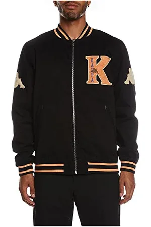 Kappa Herren Authentischer Klaus Jacke, Schwarz/Orange, XXL