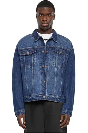 Urban classics Herren Jacke Heavy Ounce Boxy Denim Jacket, lässige Denim Jacke für Männer, Umlegekragen, , 5XL