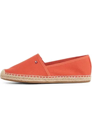 Tommy Hilfiger Damen Espadrilles Flag Canvas mit Logo, Orange (Rustic Clay), 41