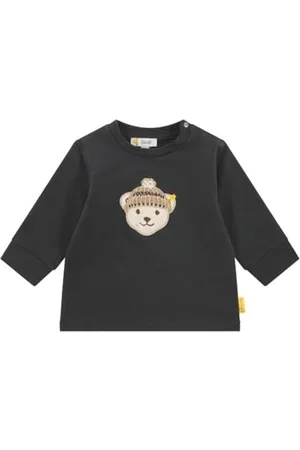 Steiff Sweatshirt EU Größe 56 , Jungen Langarm-Sweatshirt, Longsleeve für Kinder, Pullover langärmelig, Babyoberteil, ideales Basic Shirt, bequem und weich, waschmaschinenfest