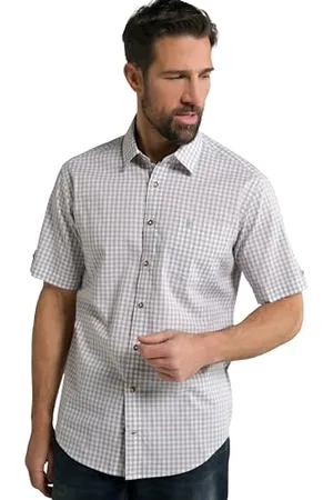 JP 1880 Herren große Größen Übergrößen Menswear L-8XL Hemd, Tracht, Halbarm, Kent Kragen, Modern Fit 3XL 723283320-3XL