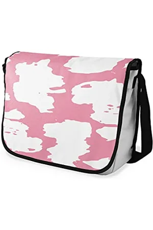 Bonamaison Le Jardin du Lin Digital Bedruckte Messenger Schultaschen mit Schwarzem Riemen für Mädchen und Jungen, Zurück zur Schule, Kuriertaschen für Schüler, Umhängetaschen, Größe: 29x36 Cm