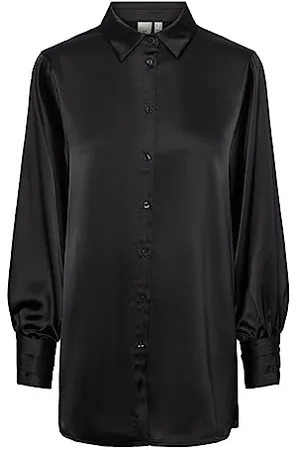 Y.A.S Y.A.S Damen PELLA LS Shirt S. NOOS Bluse, Black, Small