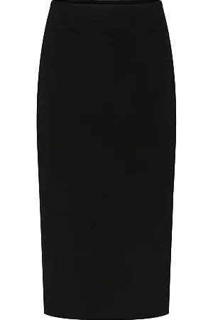 Y.A.S Y.A.S Damen ASSI HW MIDI Knit Skirt S. NOOS Rocke, Black, 36