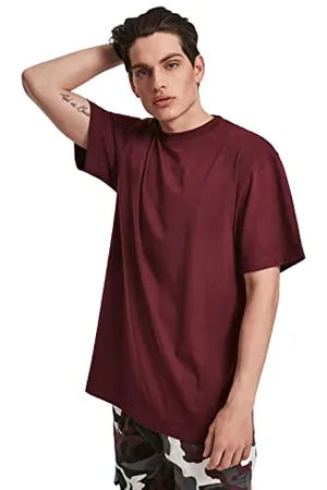Urban classics Herren T-Shirt Tall Tee, Oversized T-Shirt für Männer, Baumwolle, gerippter Rundhals, , 3XL