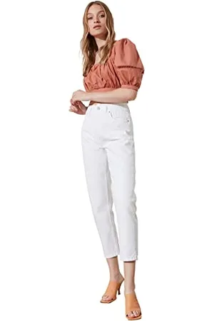 Trendyol Damen High Waist Mother With Tail Jeans, , 42 EU