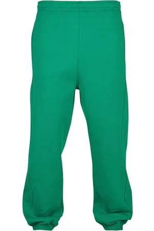 Urban classics Herren-Jogginghose mit Kordelzug, Sporthose mit elastischem Bund, Trainingshose, elastischer Reißverschluss, grün, 3XL