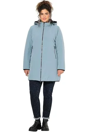 Ulla Popken Damen Hyprar Wende-steppjacke, Reflektor, 2-wege-zipper Jacke, , 50-52 EU