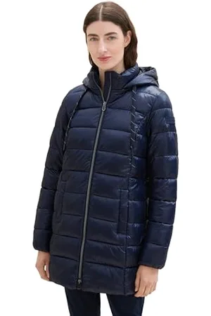TOM TAILOR Damen 1043514 Lightweight Steppjacke mit Kapuze, 10668-Sky Captain Blue, M