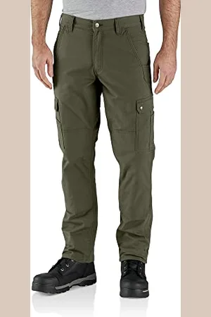 Carhartt Herren Rugged Flex Relaxed FIT Ripstop Cargo Fleece-Lined Work Casual Pants, , W42/L30