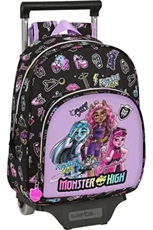 Safta MONSTER HIGH Kinderrucksack mit Trolley 705, ideal für Kinder jeden Alters, bequem und vielseitig, Qualität und Strapazierfähigkeit, 28 x 10 x 34 cm, , , Estándar, Casual