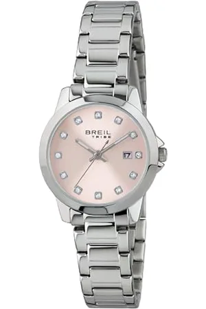 Breil Damen Uhr aus der Kollektion Classic Elegance EW0408 - Armbanduhr mit Analogem Zifferblatt in Rosa - Solo Tempo Bewegung - 3H - Quarzuhr - mit Edelstahl-Armband