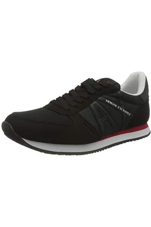 Armani Exchange Herren Rio Side Logo Sneaker, Schwarz, 46 EU