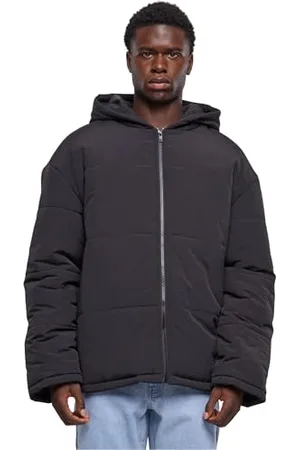 Urban classics Herren TB6385-Hooded Block Puffer Jacket Jacke, Black, XL
